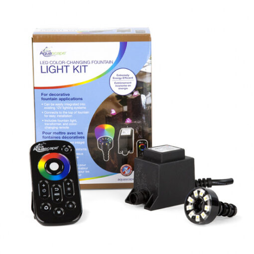 Aquascape Submersible LED Color-Changing Fountain Light Kit with Transformer and Remote Control(MPN 84055)