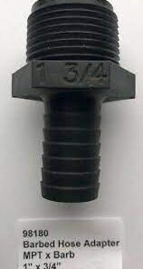 Aquascape Fitting 1" Mpt X 3/4" Barb (MPN 98180)